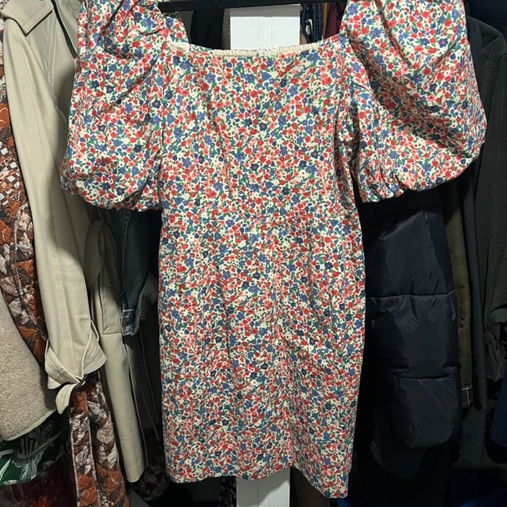 Sezane Alexandra Mini Dress, Hanoi Print, Size 34 (Fr), Converts to approx US 2